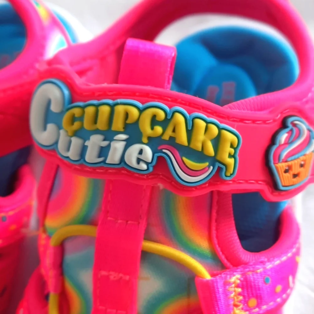 Skechers Sweet Kicks Jumpster  Scented Toddler Sandals Size 5 Pink Rainbow